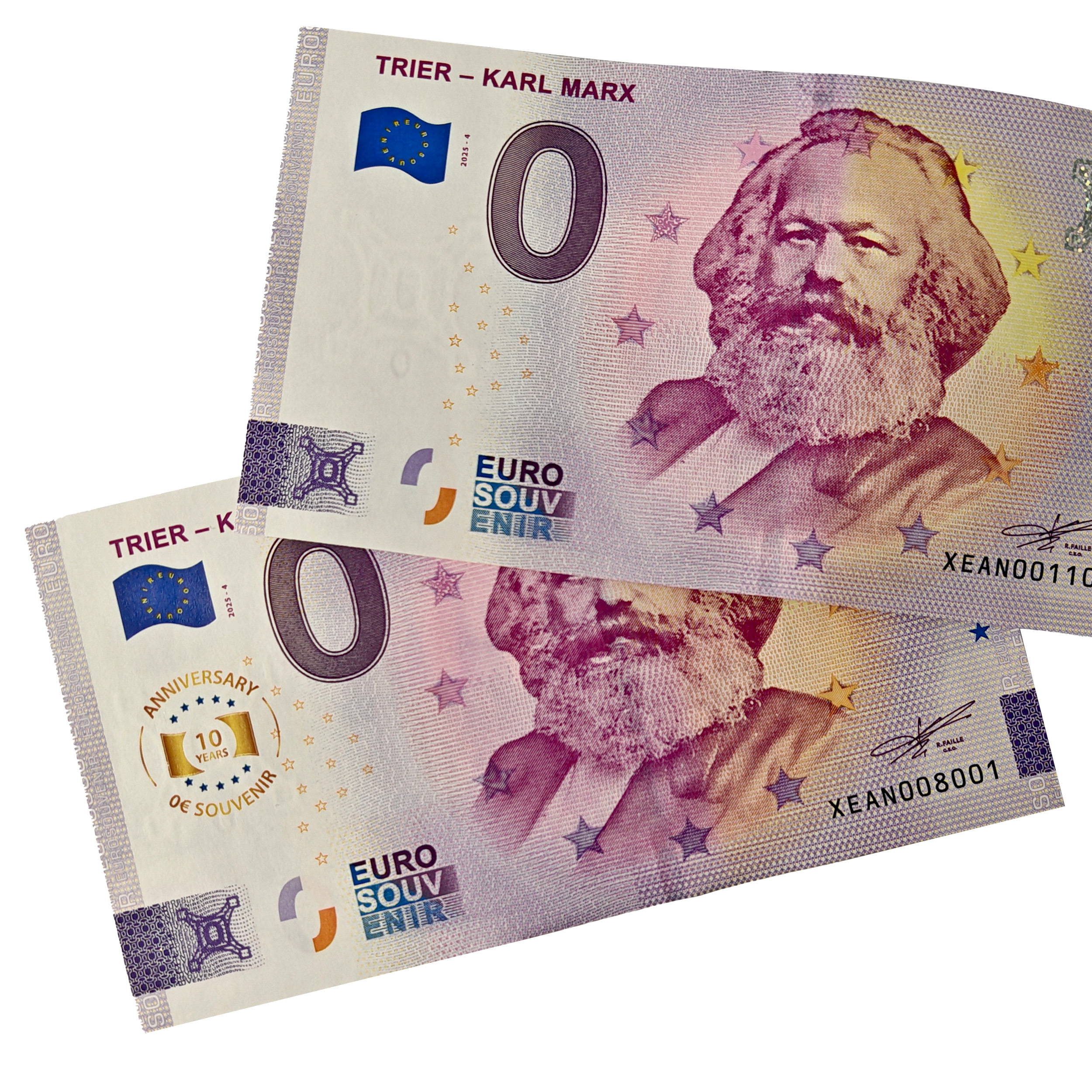 Null-Euro-Souvenirschein mit Karl Marx Null-Euro-Souvenirschein mit Karl Marx
