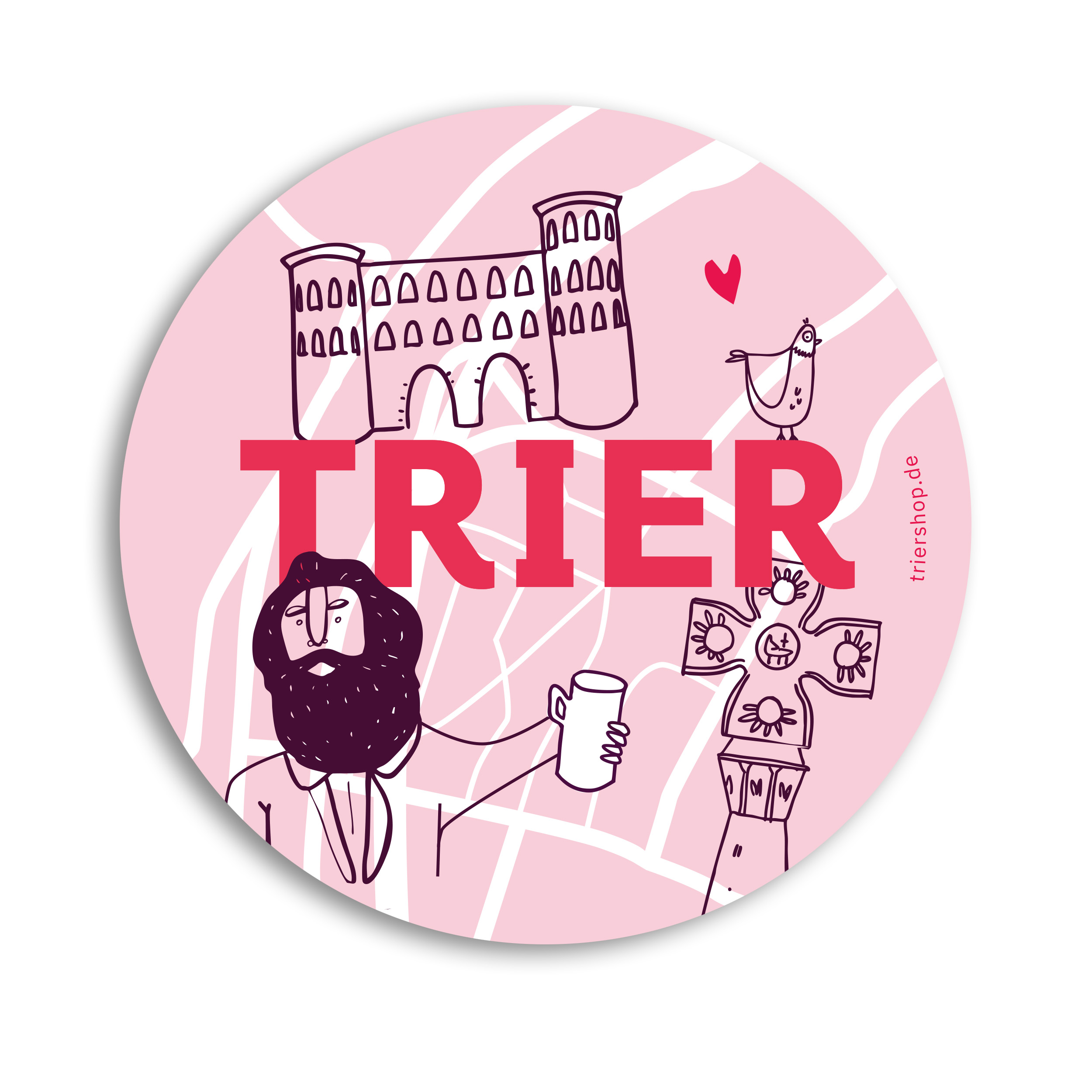 Aufkleber Rosa