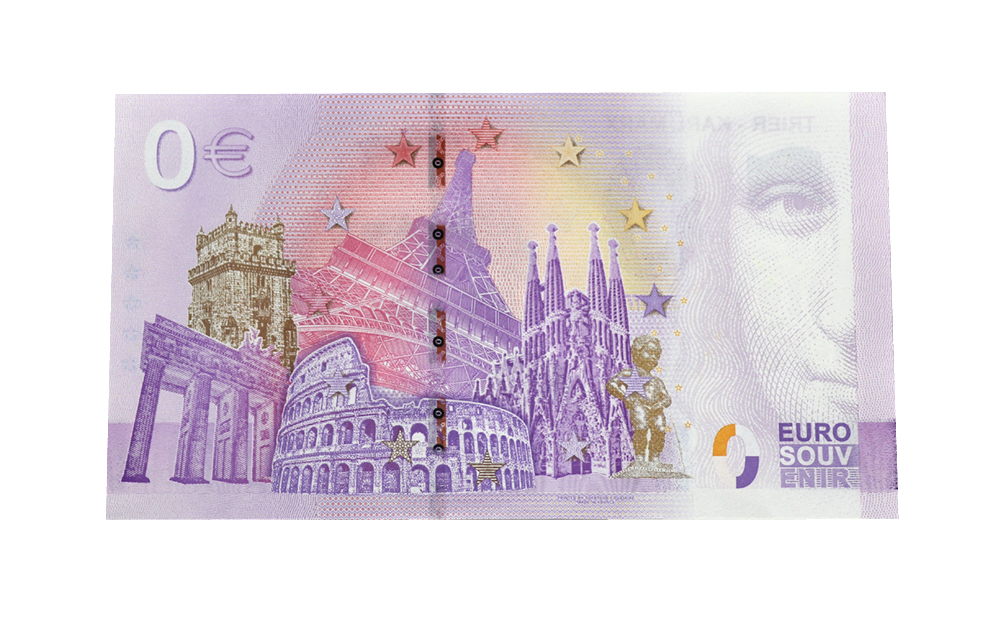 Rückseite Null-Euro-Souvenirschein Rückseite Null-Euro-Souvenirschein