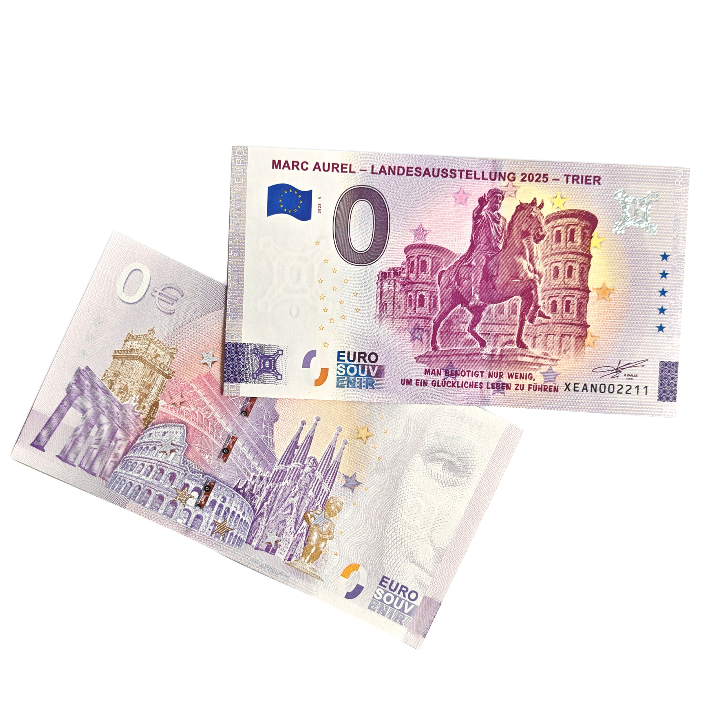 Null-Euro-Souvenirschein mit Marc Aurel Null-Euro-Souvenirschein mit Marc Aurel