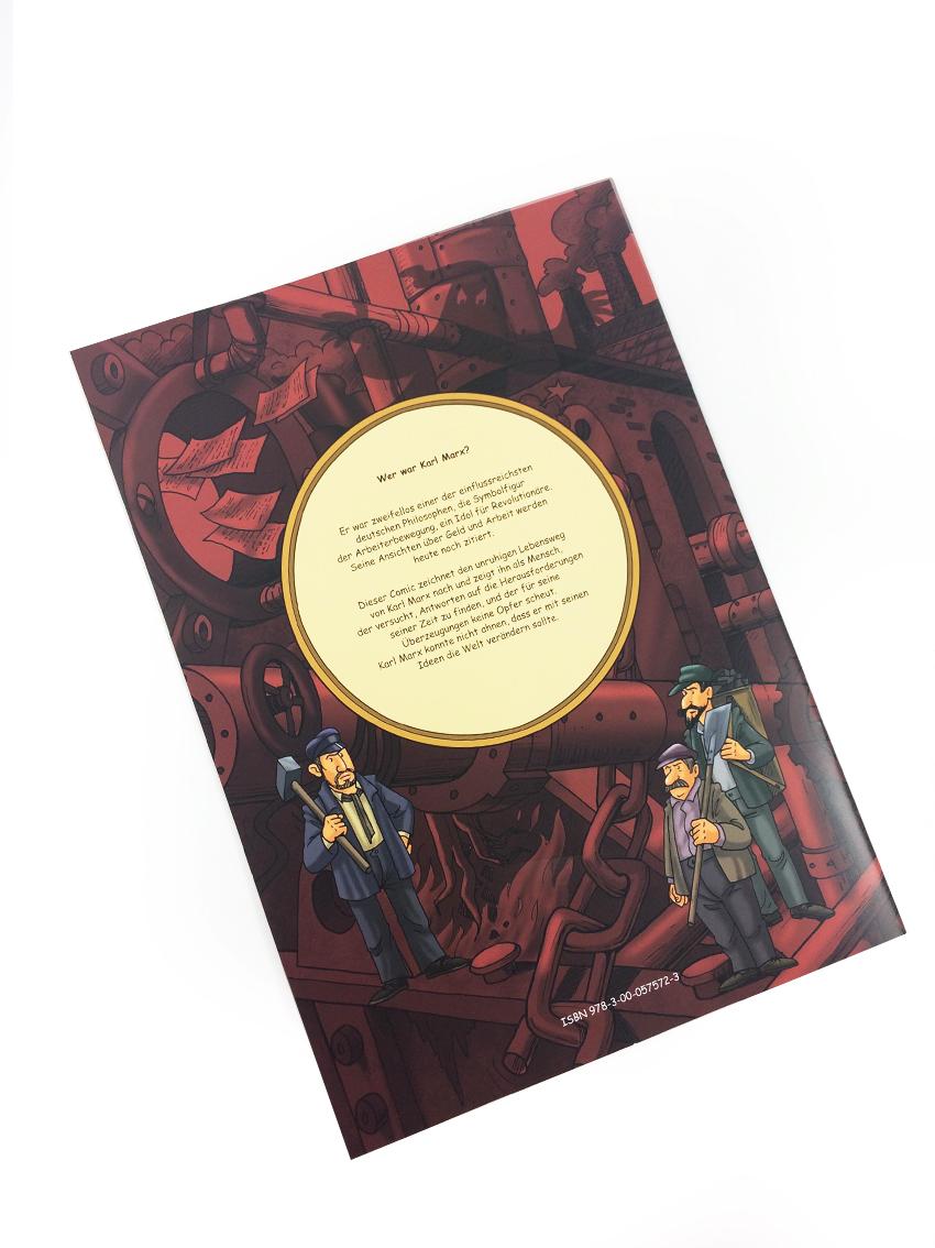 Graphic-Novel Karl Marx: Die Macht der Idee  Rückseite Graphic-Novel Karl Marx: Die Macht der Idee