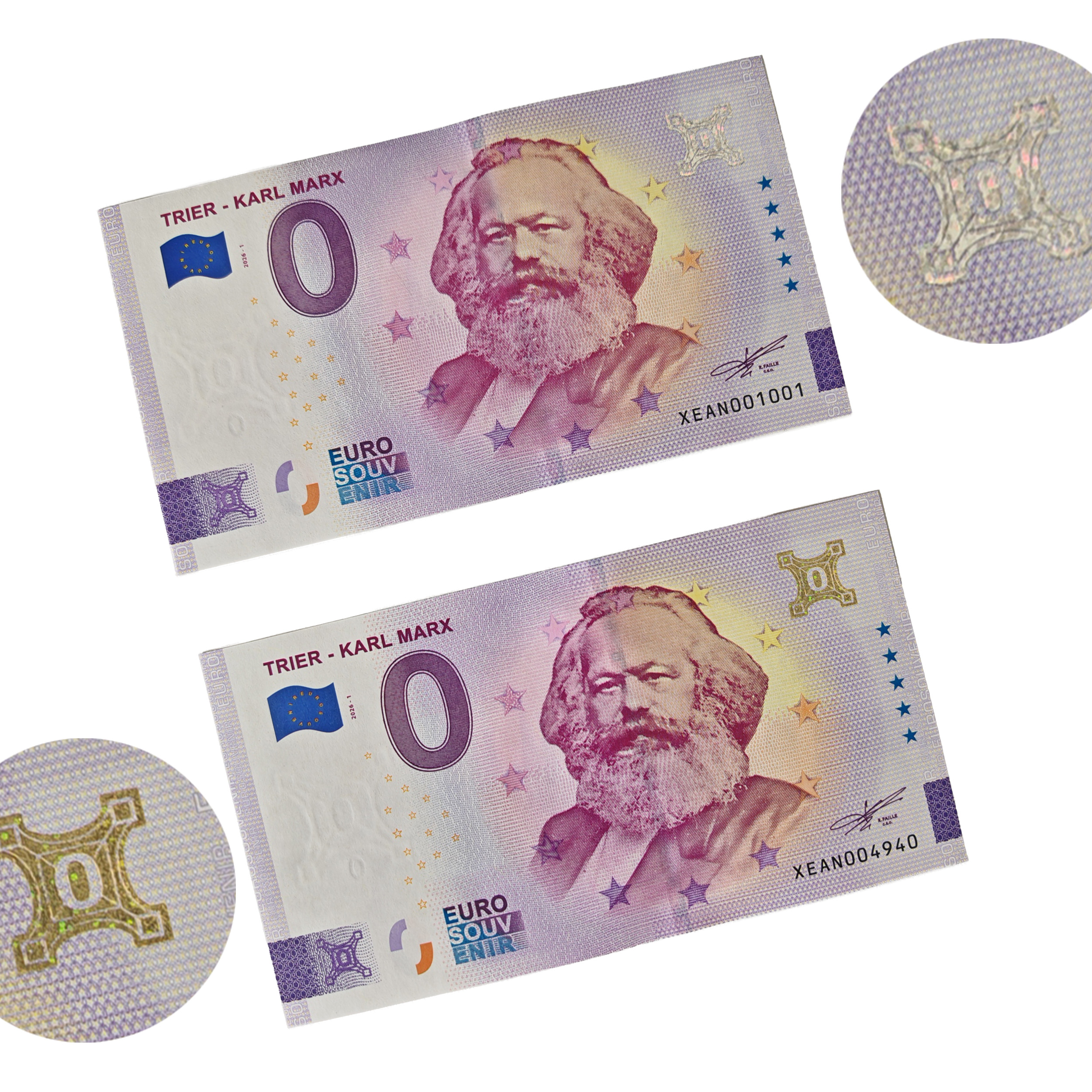 Karl Marx 0 Euro Souvenir Note