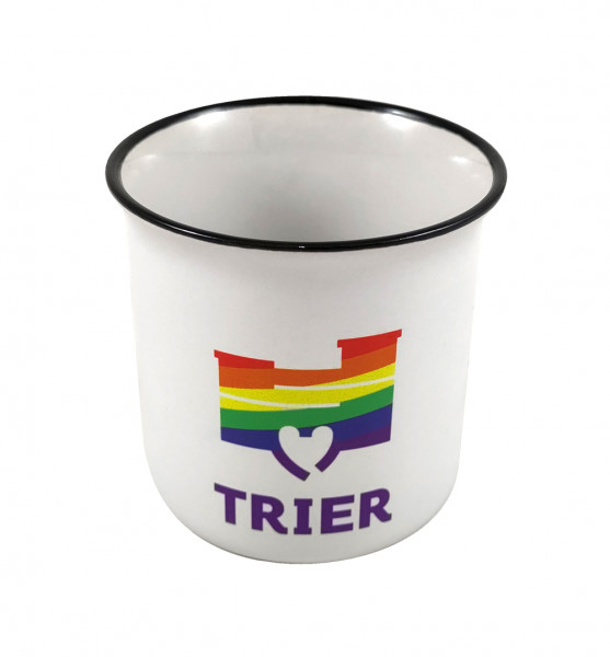 Mug with Trier logo, rainbow colors