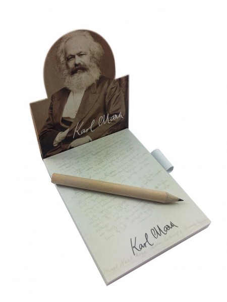 Karl Marx Notizblock inkl. Bleistift